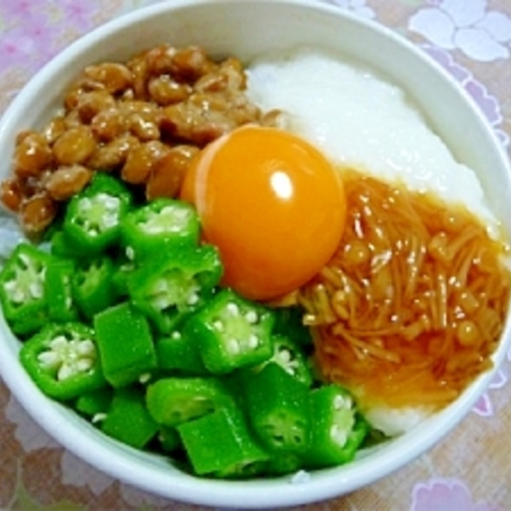 5色のネバネバ丼 レシピ 作り方 By 手作り大好き さくら 楽天レシピ